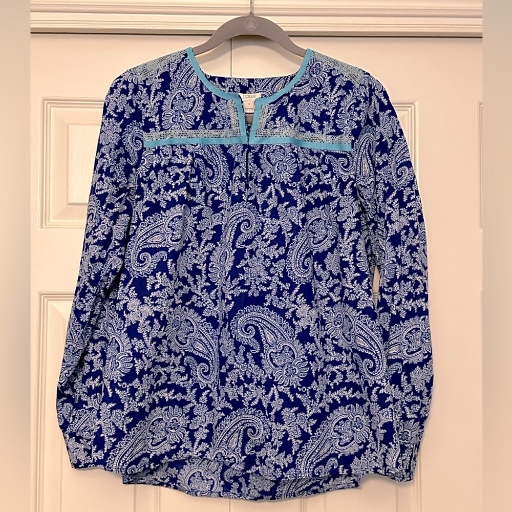 J. Crew popover long sleeve top